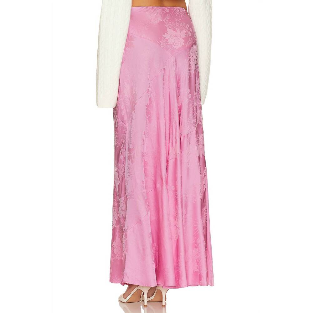 NEW LOVESHACKFANCY booker maxi skirt in pink song - Picture 2 of 5